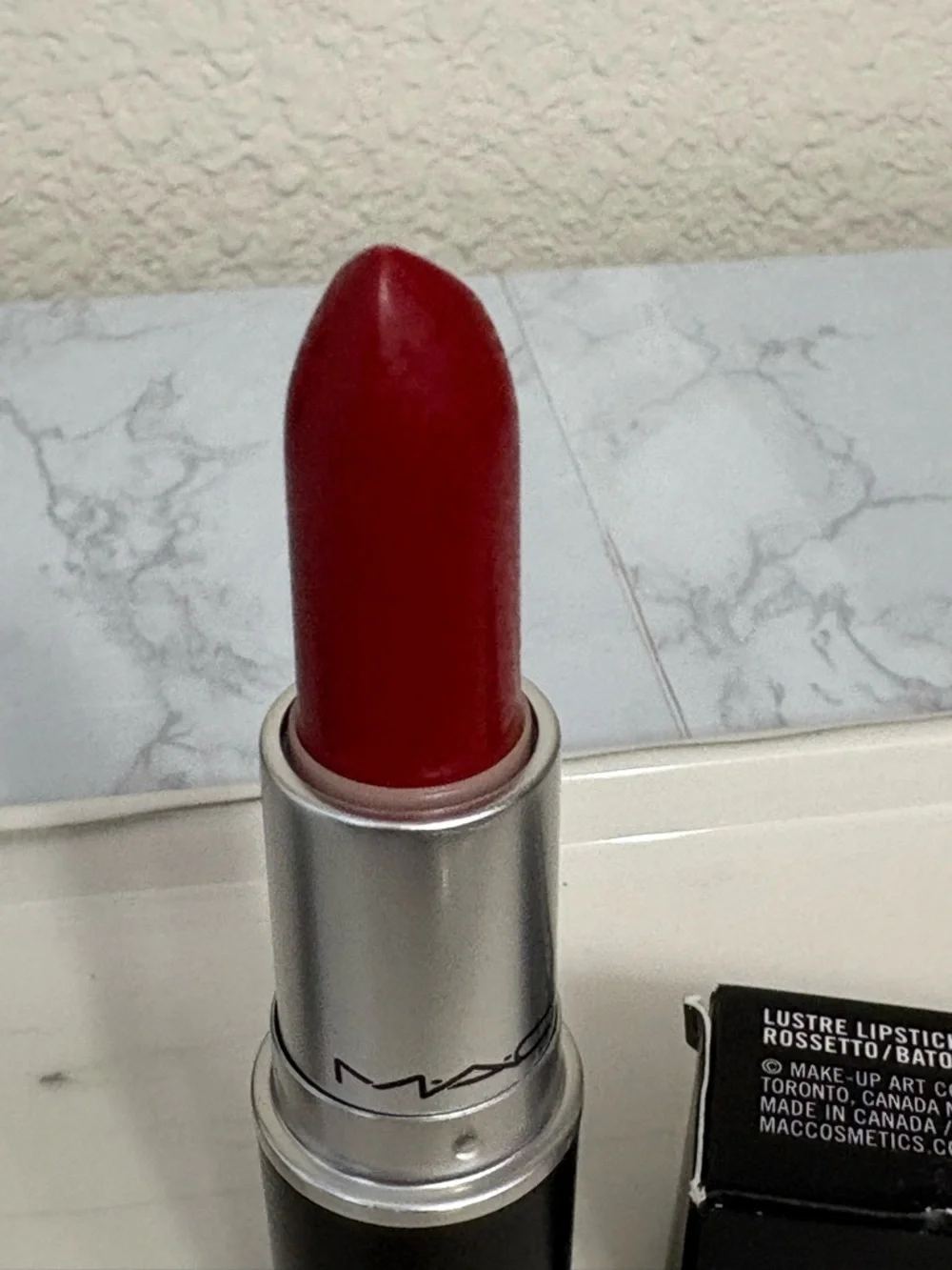 MAC Cosmetics Lustre Sheer-Shine Red 510 Lady Bug Lipstick NIB